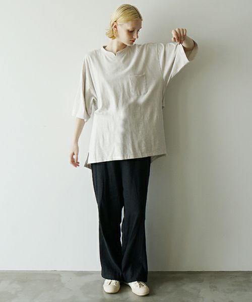 VUヴウstand color t-shirt [CHALK］バルーンTシャツ vu-cut-005