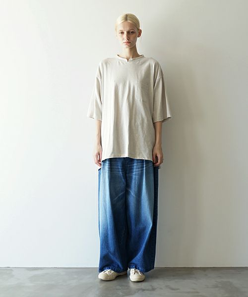 VUヴウstand color t-shirt [CHALK］バルーンTシャツ vu-cut-005