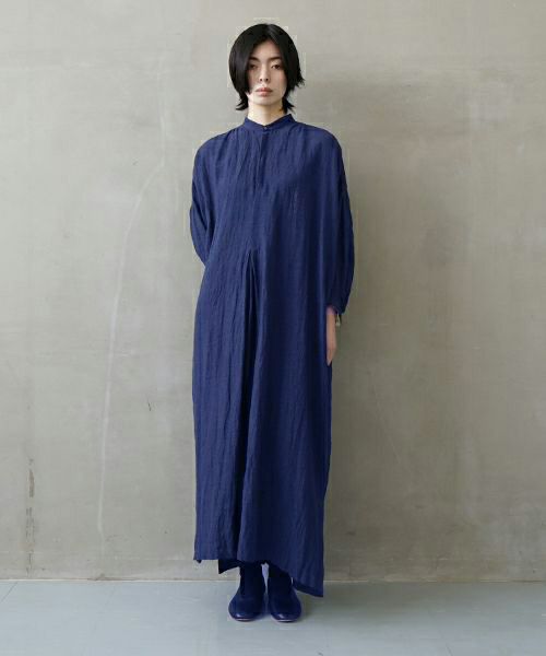 suzuki takayukiスズキタカユキpeasant dressⅡ[A251-27/dark blue]ペザントドレス