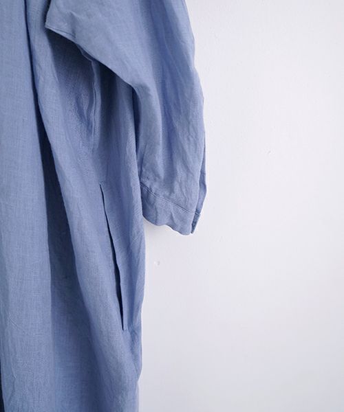 suzuki takayukiスズキタカユキpeasant dressⅡ[A251-27/sax blue]ペザントドレス