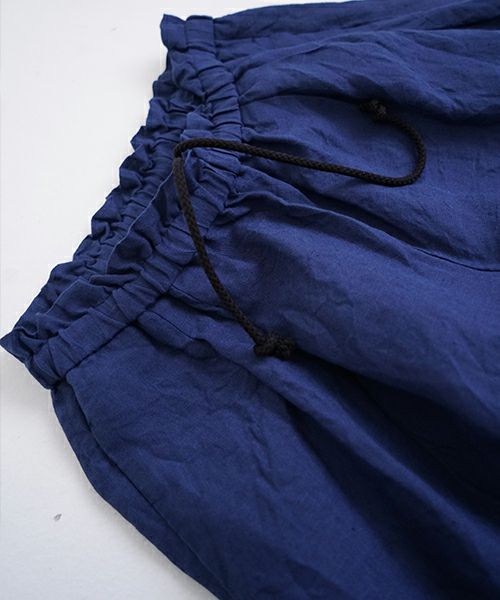 suzuki takayukiスズキタカユキgarthered pants II [S251-32/dark blue]ギャザーパンツ