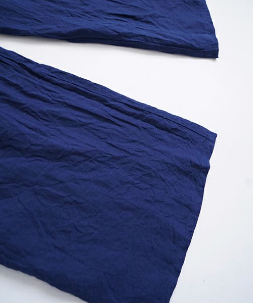 suzuki takayukiスズキタカユキgarthered pants II [S251-32/dark blue]ギャザーパンツ