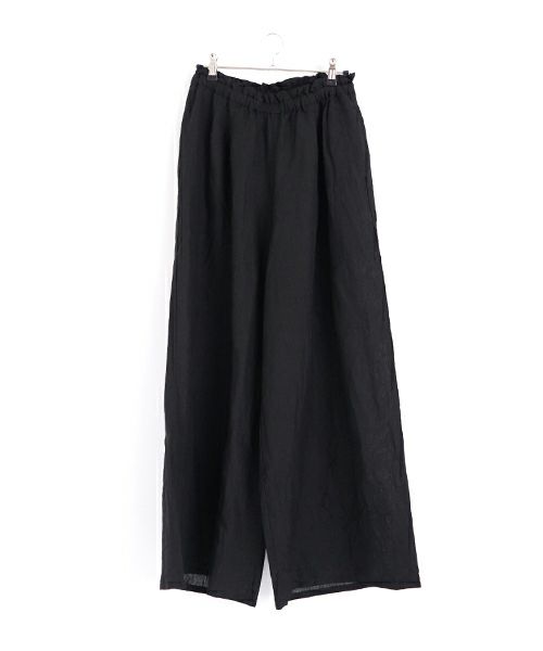 suzuki takayukiスズキタカユキgarthered pants II [S251-32/black]ギャザーパンツ