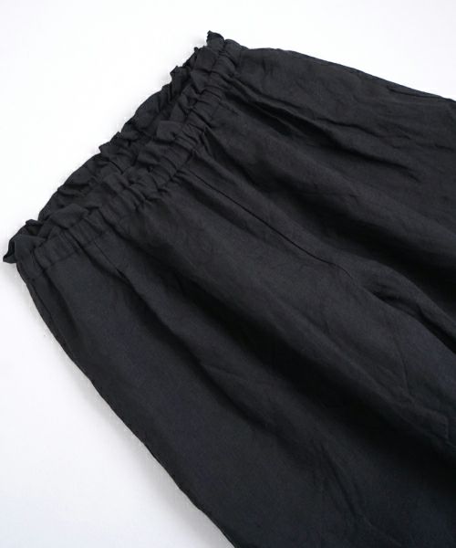 suzuki takayukiスズキタカユキgarthered pants II [S251-32/black]ギャザーパンツ