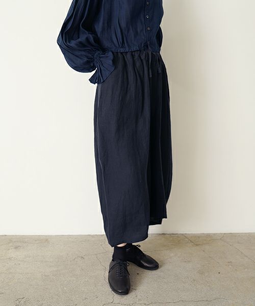 suzuki takayukiスズキタカユキdhoti I [S252-16/deep blue]ワイドパンツ