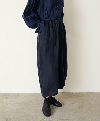 suzuki takayukiスズキタカユキdhoti I [S252-16/deep blue]ワイドパンツ