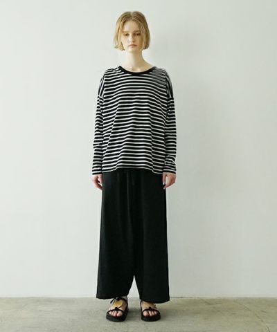 Mochi / home&miles<br>モチ / ホーム＆マイルズ<br>cotton silk sarrouel pants [black]<br>ms25hm-pt-02