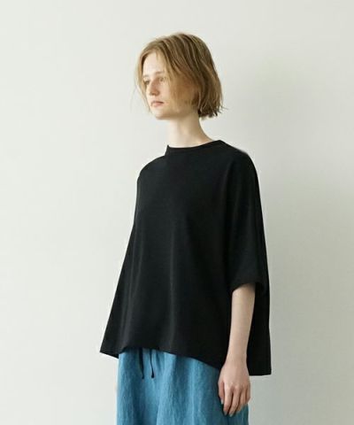 Mochi / home&miles<br>モチ / ホーム＆マイルズ<br>suvin puff t-shirt [black]<br>ms25hm-to-01