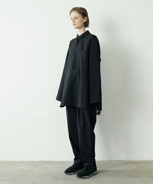 VU ヴウ two slit shirts washable wool [PLAIN×CHECK] vu-sht-004