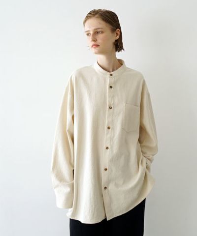 VU<br>ヴウ<br>wide stand collar shirts  [OFF WHITE] vu-sht-008