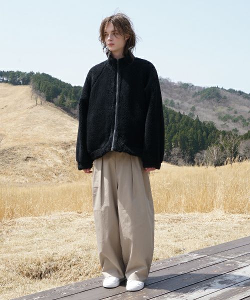 VU / ヴウ sheep Boa blouson  [BLACK] vu-cut-010 シープボアブルゾン