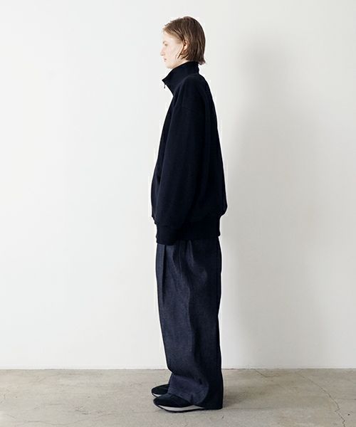 VU ヴウ zip-up cardigan cotton wool [BLACK] vu-cdg-001