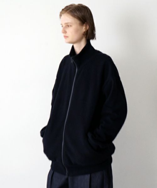 VU ヴウ zip-up cardigan cotton wool [BLACK] vu-cdg-001