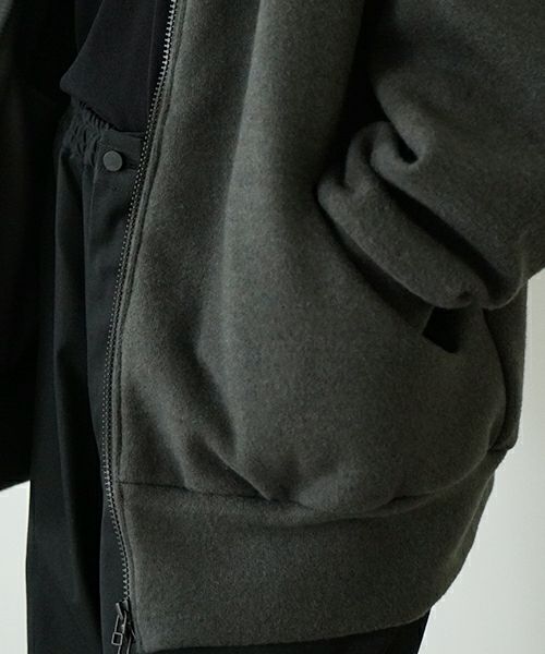 VU ヴウ zip-up cardigan cotton wool [GREIGE] vu-cdg-001