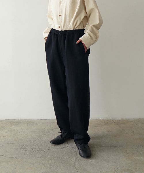 VUヴウeasy pants linen wool [BLACK] vu-pnt-008
