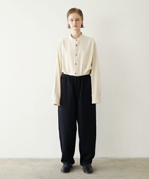 VUヴウeasy pants linen wool [BLACK] vu-pnt-008