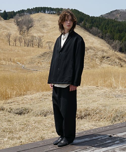 VUヴウeasy pants linen wool [BLACK] vu-pnt-008
