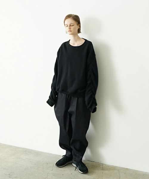 VU ヴウ easy pants  FINX COTTON  [BLACK] vu-pnt-008