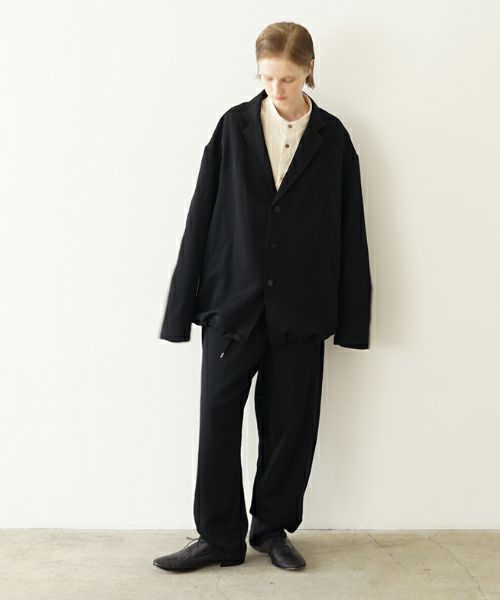 VU ヴウ coach jacket linen wool [BLACK] vu-blu-007