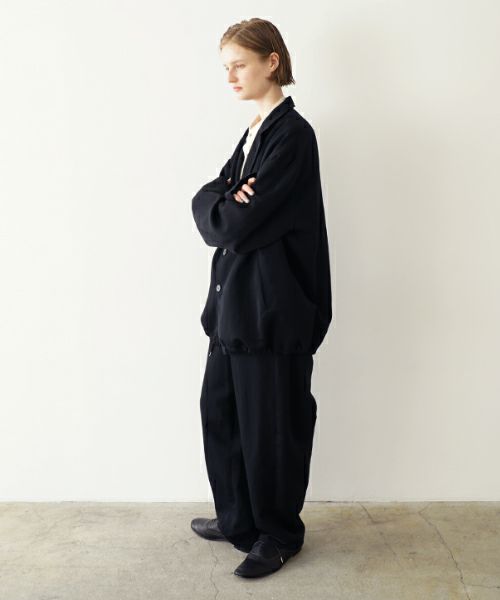 VU ヴウ coach jacket linen wool [BLACK] vu-blu-007