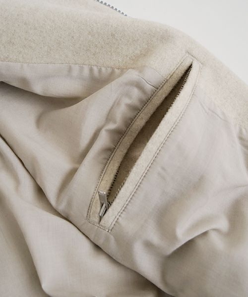 VU ヴウ stand collar coach blouson [OFF WHITE] vu-blu-006