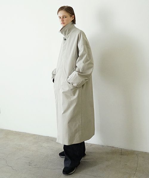 VUヴウlong soutien collar coat finx cotton [CHALK] vu-cot-003