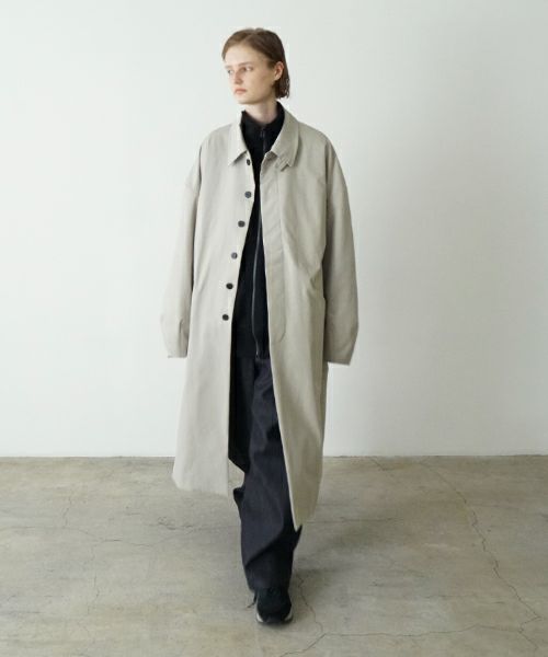 VUヴウlong soutien collar coat finx cotton [CHALK] vu-cot-003