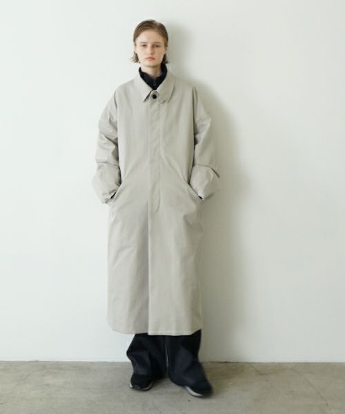 VUヴウlong soutien collar coat finx cotton [CHALK] vu-cot-003