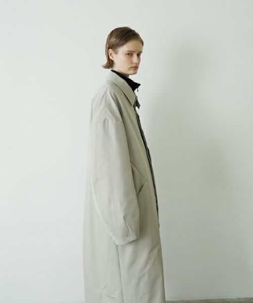 VUヴウlong soutien collar coat finx cotton [CHALK] vu-cot-003
