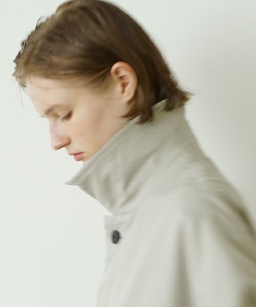 VUヴウlong soutien collar coat finx cotton [CHALK] vu-cot-003