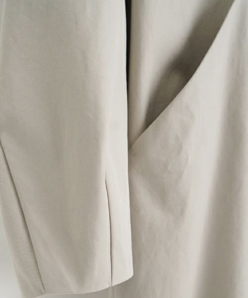VUヴウlong soutien collar coat finx cotton [CHALK] vu-cot-003