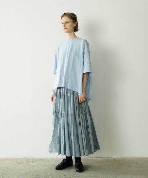 suzuki takayukiスズキタカユキcombination t-shirt ［s251-33/pale sky blue]