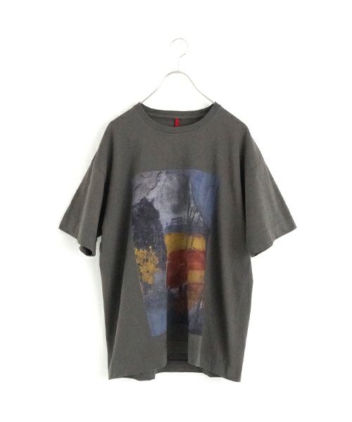 YANTOR　ヤントル　Kashi Wall T-shirts[Y255CS01/CHARCOAL]