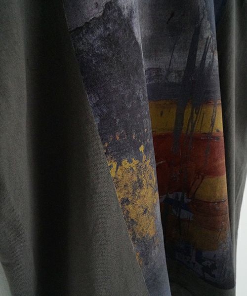 YANTOR　ヤントル　Kashi Wall T-shirts[Y255CS01/CHARCOAL]