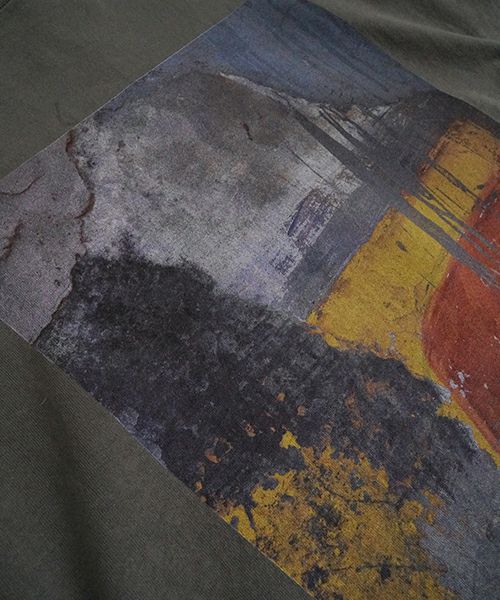 YANTOR　ヤントル　Kashi Wall T-shirts[Y255CS01/CHARCOAL]