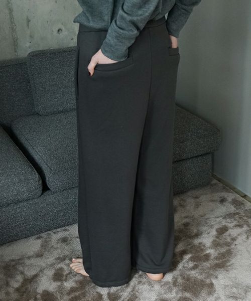 VU ヴウ sweat wide pants [GRAHITE] vum-pt-06
