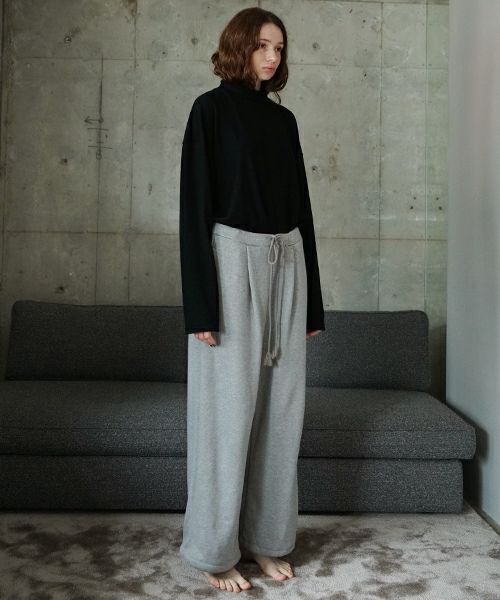 VU ヴウ sweat wide pants [HEATHER GRAY] vum-pt-06