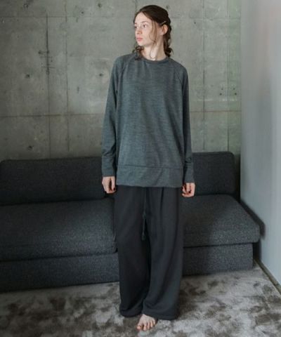 VU<br>ヴウ<br>basic long knit  [DARK HEATHER GRAY] vum-kn01