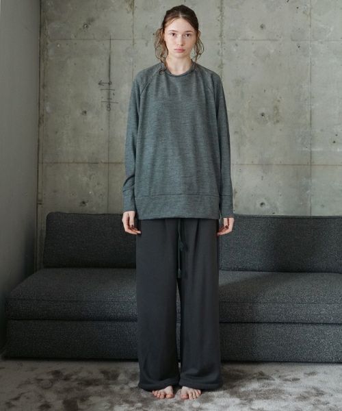 VU ヴウ basic long knit  [DARK HEATHER GRAY] vum-kn01