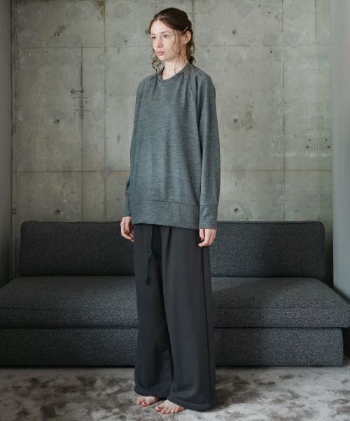 VU ヴウ basic long knit  [DARK HEATHER GRAY] vum-kn01