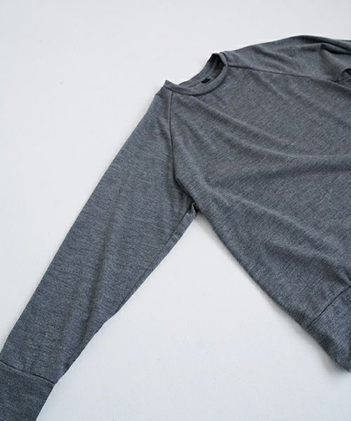 VU ヴウ basic long knit  [DARK HEATHER GRAY] vum-kn01