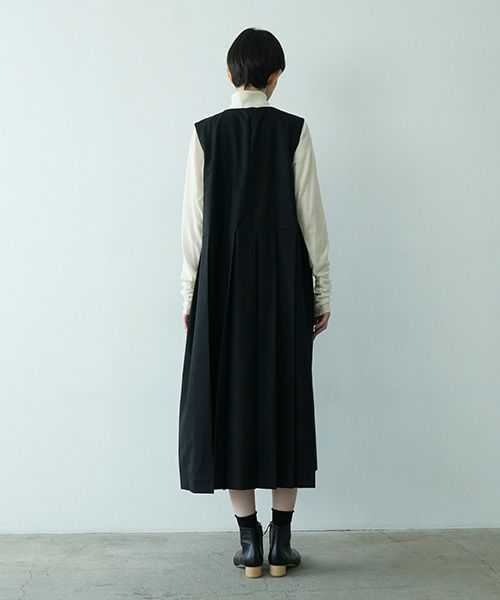  Mochiモチa-line sleeveless dress [black/256-Mochi-01]