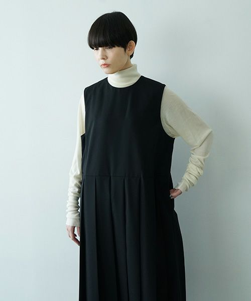  Mochiモチa-line sleeveless dress [black/256-Mochi-01]