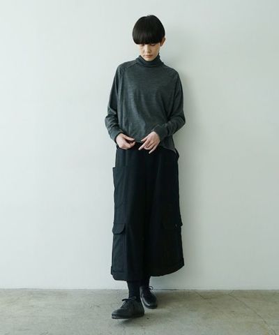 Mochi<br>モチ<br>pocket wide pants [black/ma25-pt-01]