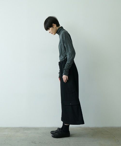 Mochiモチpocket wide pants [black/ma25-pt-01]