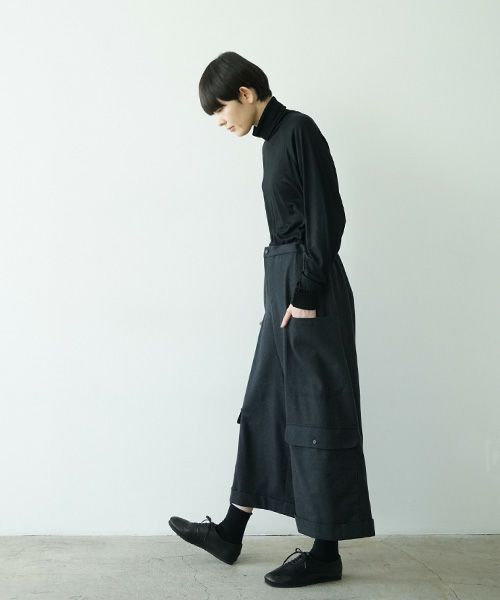 Mochiモチpocket wide pants [charcoal gray/ma25-pt-01] 