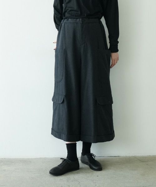 Mochiモチpocket wide pants [charcoal gray/ma25-pt-01] 