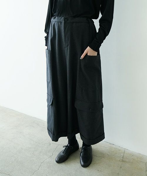 Mochiモチpocket wide pants [charcoal gray/ma25-pt-01] 