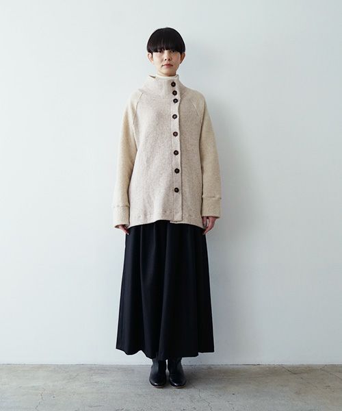 Mochiモチside button knit cardigan [mocha/ma25-kn-03]