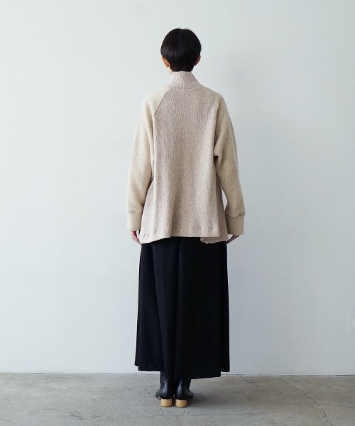 Mochiモチside button knit cardigan [mocha/ma25-kn-03]